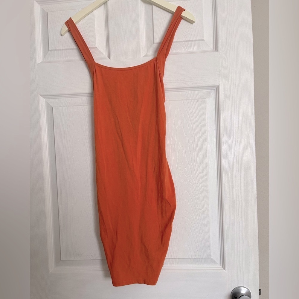 ASOS Vibrant Orange open back dress backless bodycon